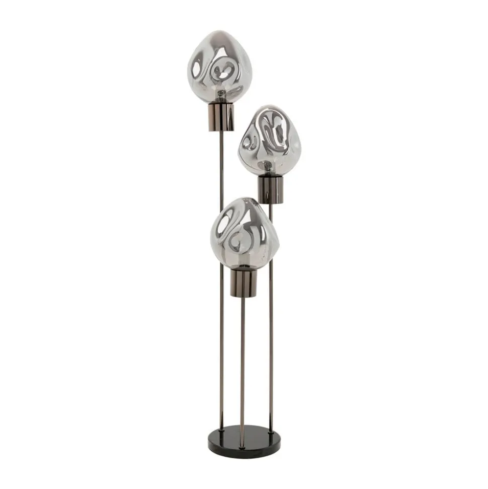 KARE Gulvlampe Supernova, røggrå, glas, 160 cm, E27
