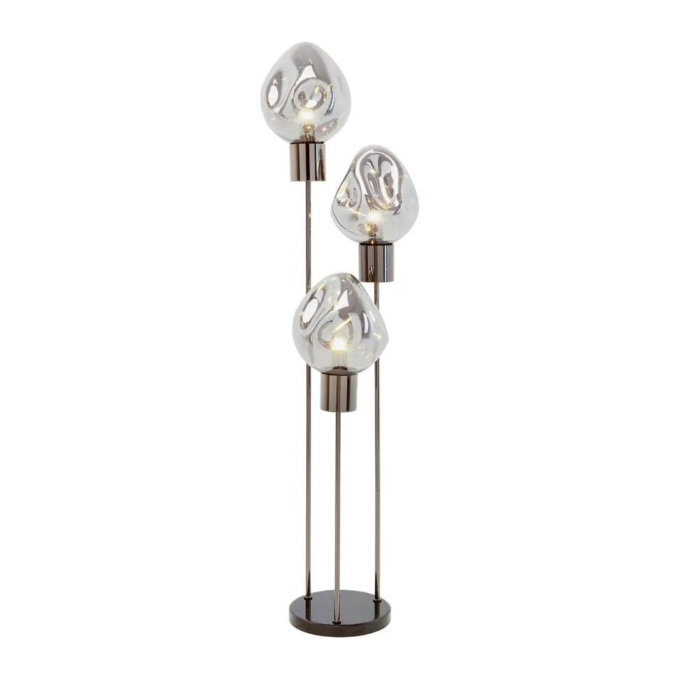 KARE Gulvlampe Supernova, røggrå, glas, 160 cm, E27