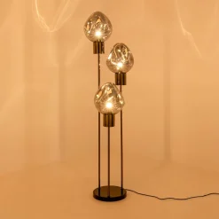 KARE Gulvlampe Supernova, røggrå, glas, 160 cm, E27