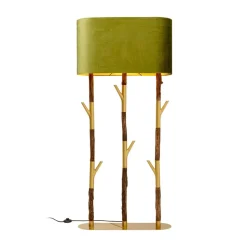 KARE Gulvlampe Twig, grøn/guld, 154 cm, E27