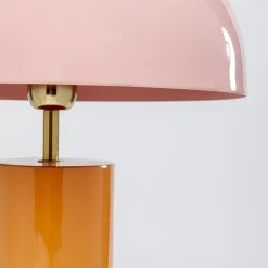 KARE Josy bordlampe, pink/orange, stål, højde 51 cm