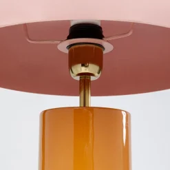 KARE Josy bordlampe, pink/orange, stål, højde 51 cm