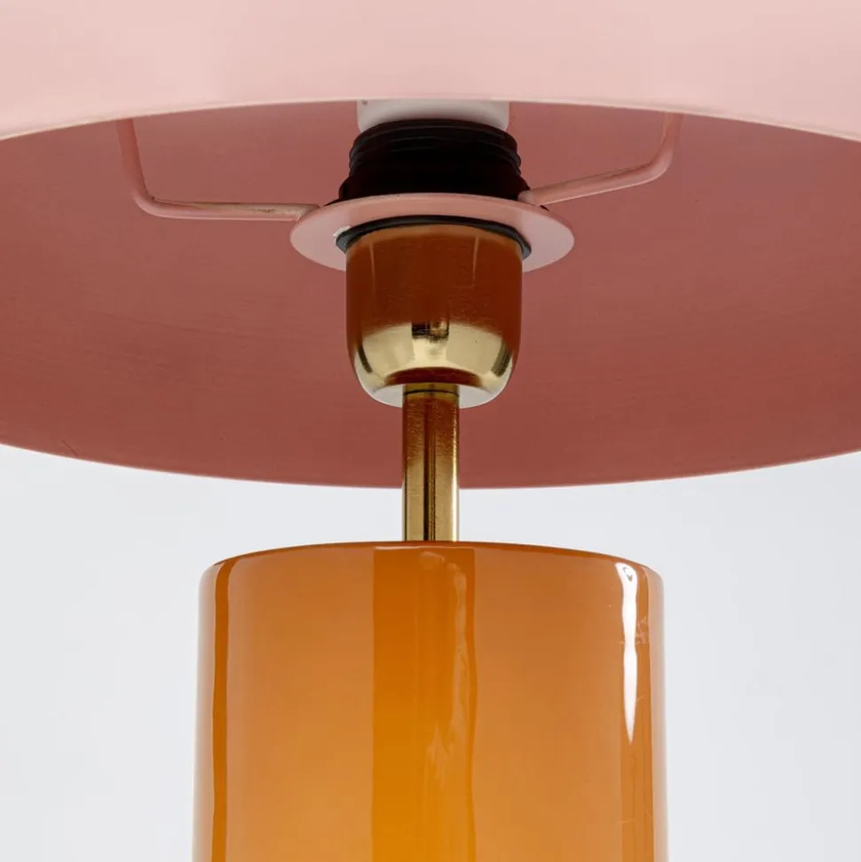 KARE Josy bordlampe, pink/orange, stål, højde 51 cm