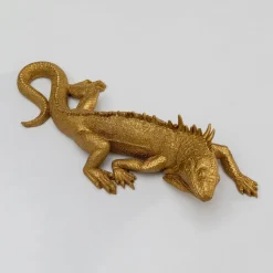 KARE Lizard vægobjekt, lakeret polyresin, 31 x 11 cm, guld