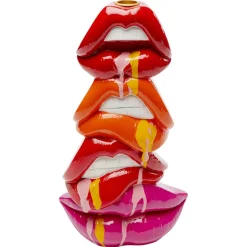 KARE Lysestage Lips, højde 30 cm, polyresin, rød