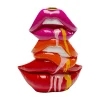 KARE Lysestage Lips, højde 20 cm, polyresin, rød