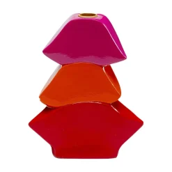 KARE Lysestage Lips, højde 20 cm, polyresin, rød