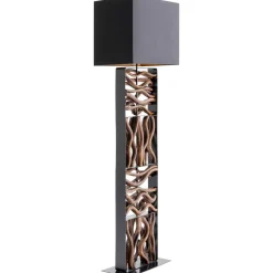 Kare Nature Wave gulvlampe med træ