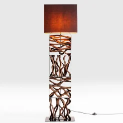 Kare Nature Wave gulvlampe med træ