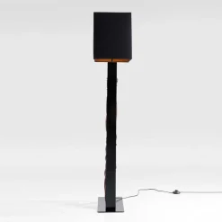 Kare Nature Wave gulvlampe med træ