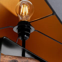 Kare Nature Wave gulvlampe med træ