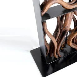 Kare Nature Wave gulvlampe med træ
