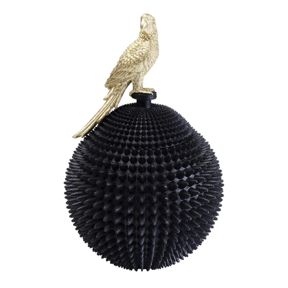 KARE Papegøjedekorationsæske, højde 40 cm, polyresin, sort, guld