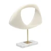 KARE Soft Shape dekorationsobjekt, bred form, hvid, støbt sten