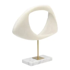 KARE Soft Shape dekorationsobjekt, bred form, hvid, støbt sten