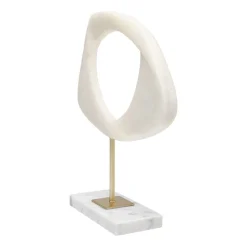 KARE Soft Shape dekorationsobjekt, bred form, hvid, støbt sten