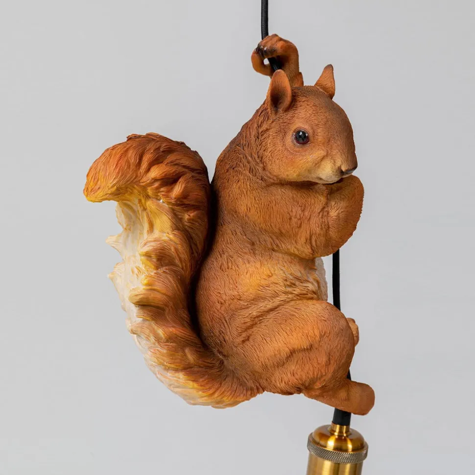 Kare Squirrel hængelampe med egernmodel