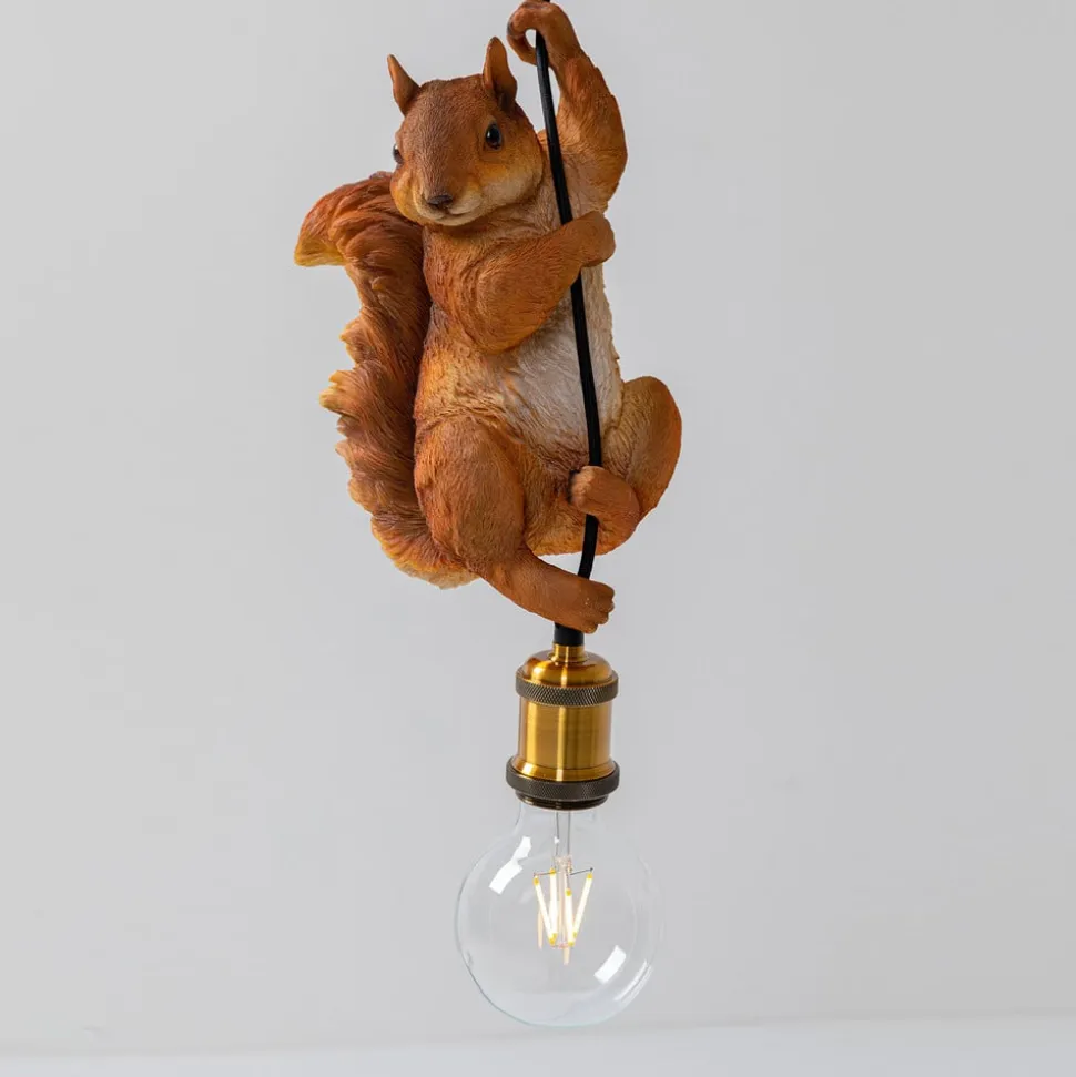 Kare Squirrel hængelampe med egernmodel