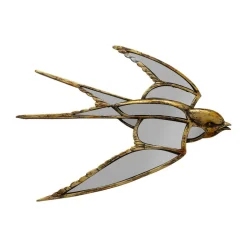 KARE Swallow Mirror vægobjekt, polyresin, glas, guld