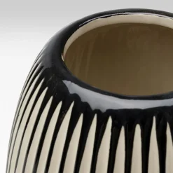 KARE Vase Calabria, blå/beige, porcelæn, håndlavet