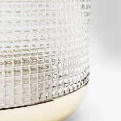 KARE Vase LA Noble, højde 18 cm, glas, guld/klar, håndlavet