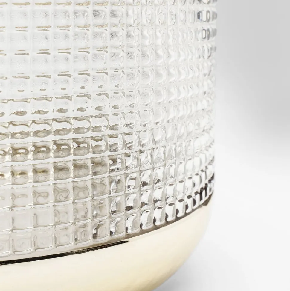 KARE Vase LA Noble, højde 18 cm, glas, guld/klar, håndlavet