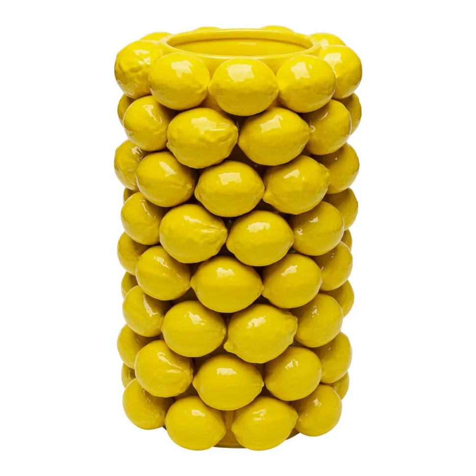 KARE Vase Lemon Juice, højde 43 cm, Ø 26 cm, porcelæn, gul