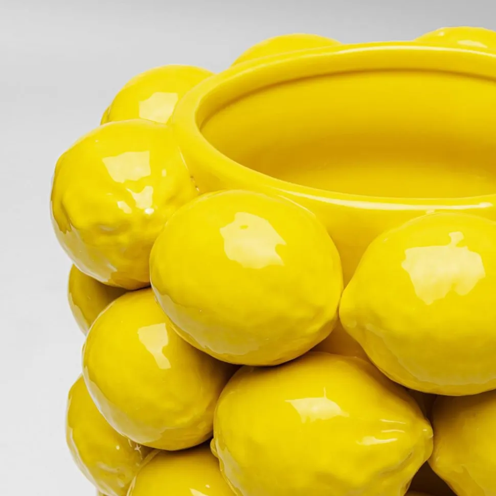 KARE Vase Lemon Juice, højde 43 cm, Ø 26 cm, porcelæn, gul