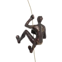 KARE vægobjekt Climber Rope, polyresin, højde 51 cm, brun