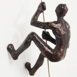KARE vægobjekt Climber Rope, polyresin, højde 51 cm, brun