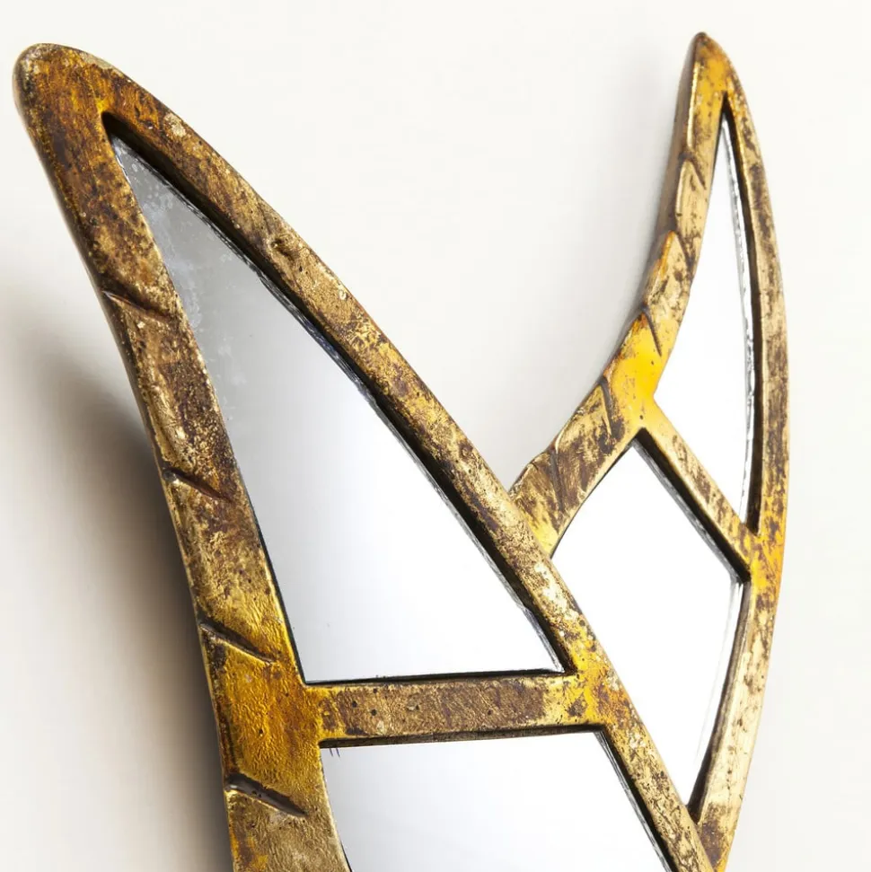KARE vægobjekt Hummingbird Mirror, polyresin, glas, guld
