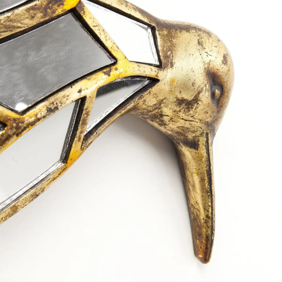 KARE vægobjekt Hummingbird Mirror, polyresin, glas, guld