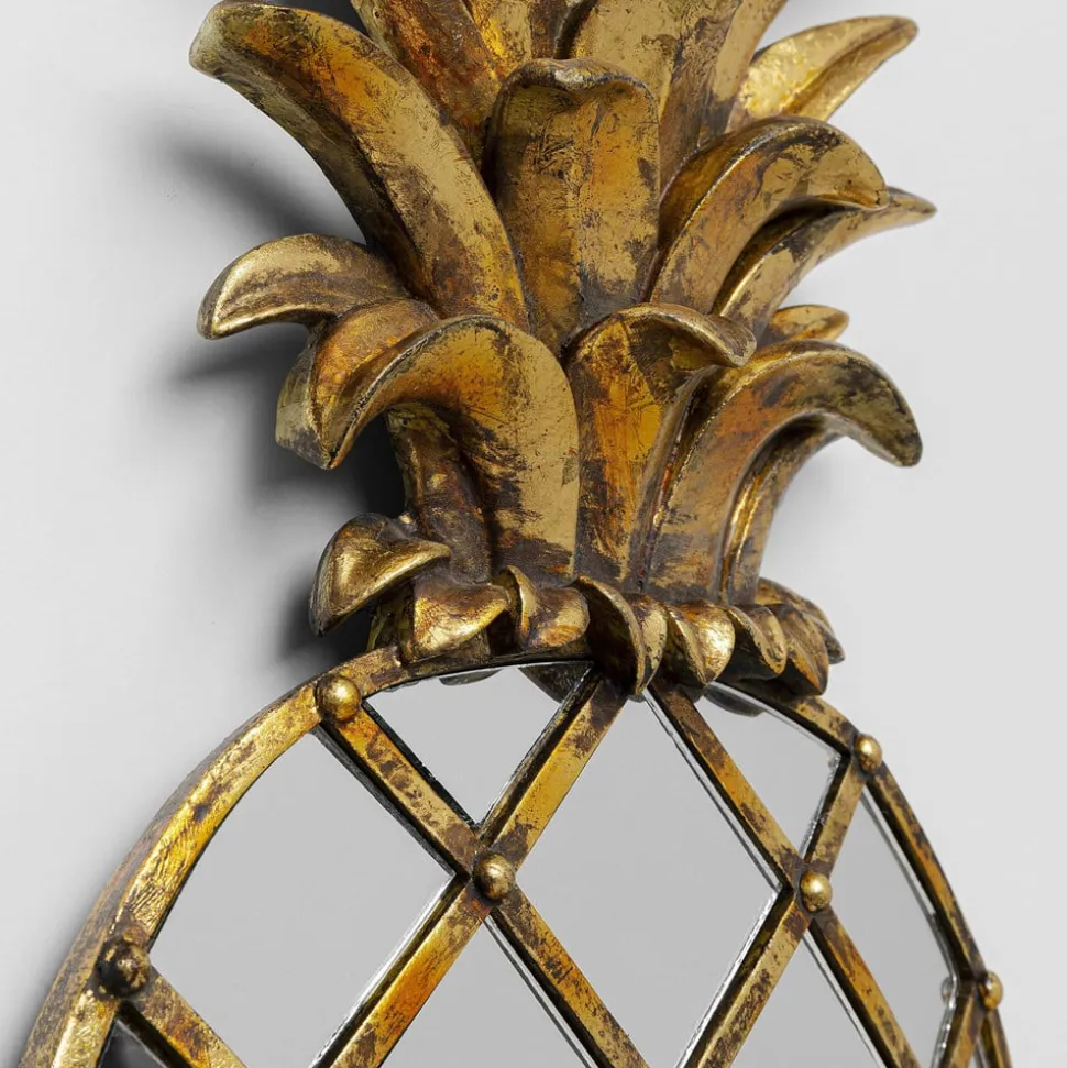 KARE vægobjekt Pina Mirror, polyresin, glas, 50 cm, guld