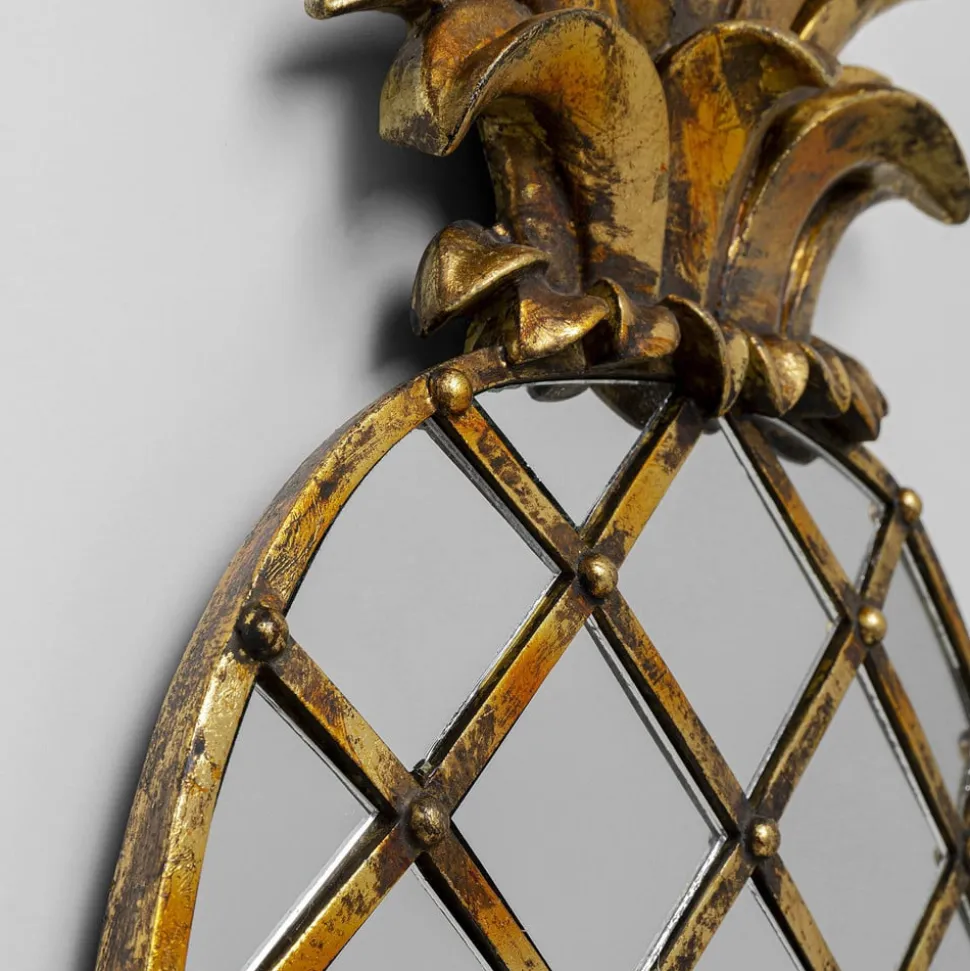 KARE vægobjekt Pina Mirror, polyresin, glas, 50 cm, guld