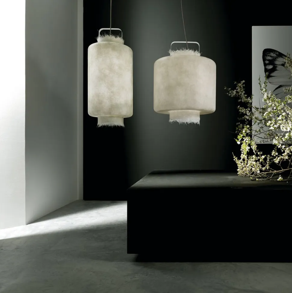 Karman Kimono udendørs LED-hængelampe, Ø 40 cm