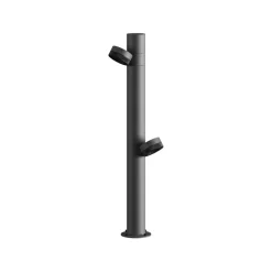 Karman LED-gadelampe Jaco, 54,3 cm, brun aluminium 2 lyskilder.