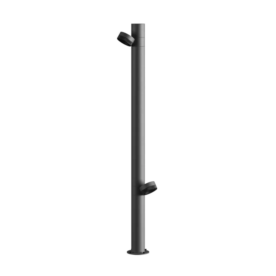 Karman LED-gadelampe Jaco, 84,3 cm, brun aluminium 2 lyskilder.