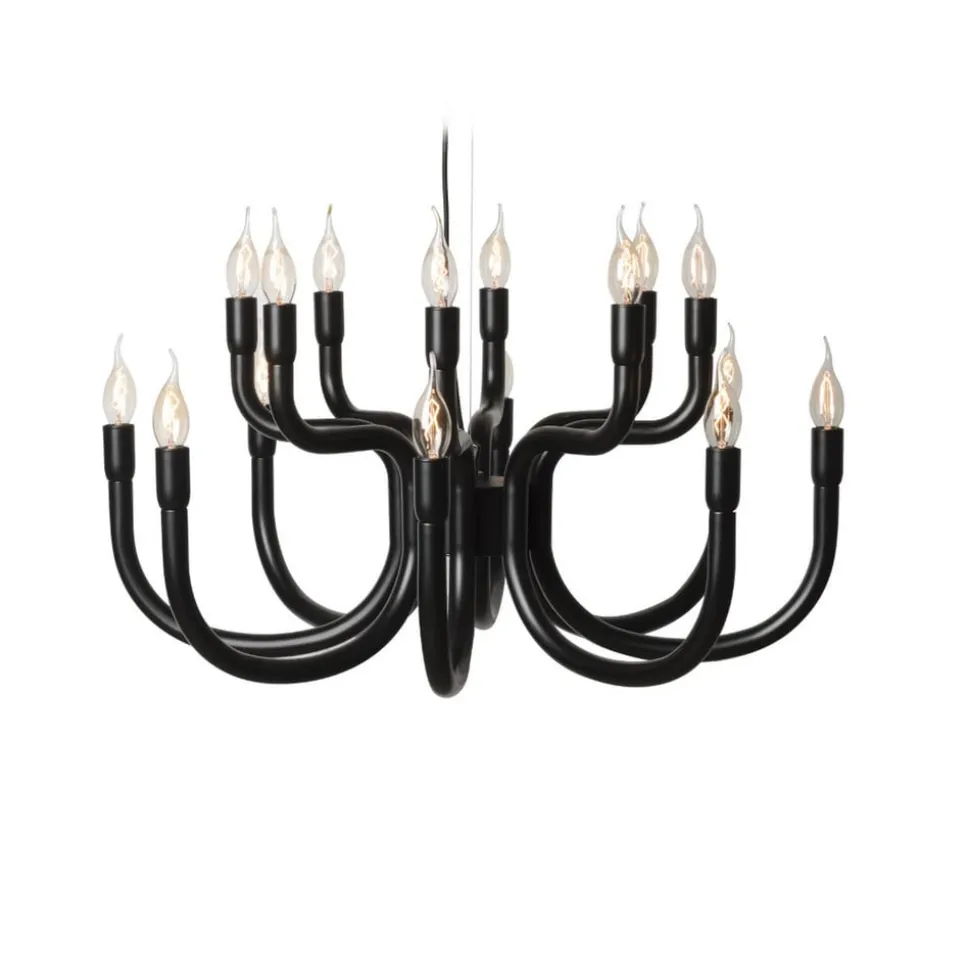Karman lysekrone Snoob, sort Ø 73 cm aluminium 20-lys.