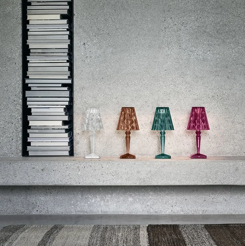 Kartell Big Battery - Bordlampe IP54, lyseblå