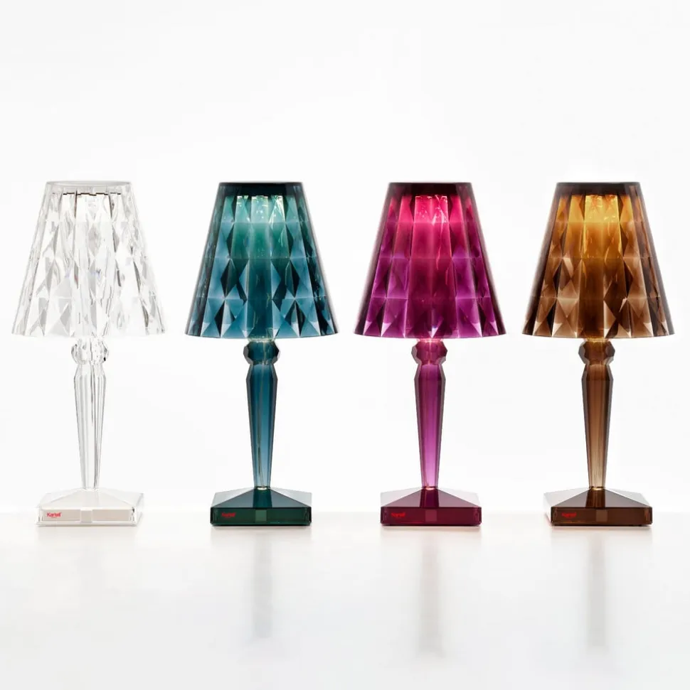 Kartell Big Battery - Bordlampe IP54, lyseblå
