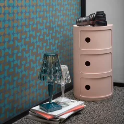 Kartell Big Battery - Bordlampe IP54, lyseblå