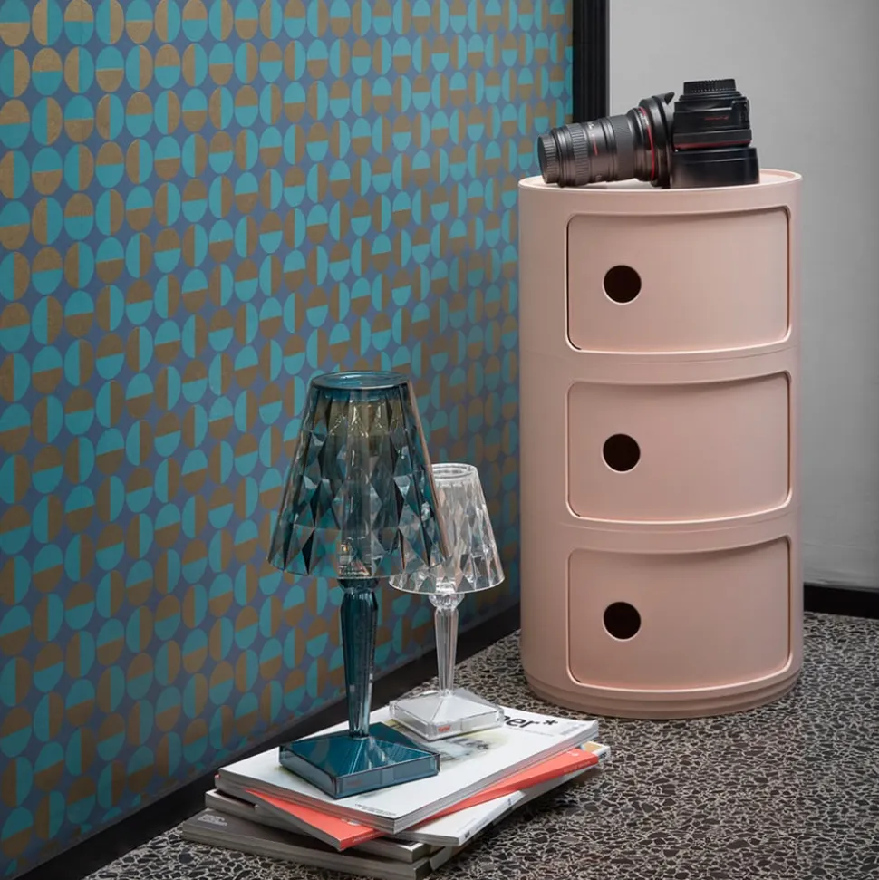 Kartell Big Battery - Bordlampe IP54, lyseblå