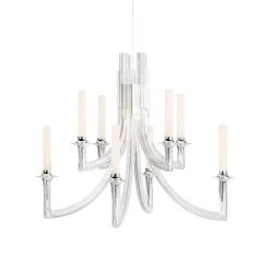 Kartell Khan lysekrone, Ø 77 cm, transparent