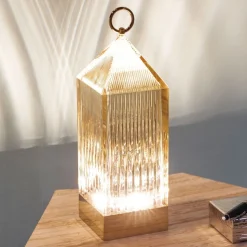 Kartell Lantern LED-bordlampe, bernstein IP54