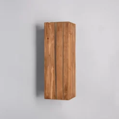 Karuni væglampe, naturlig, træ, metal, E14