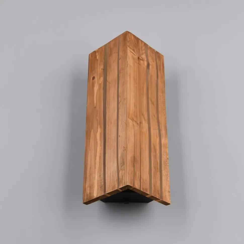 Karuni væglampe, naturlig, træ, metal, E14