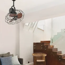Keiki-ventilator, væg og loft, AC, mørkebrun