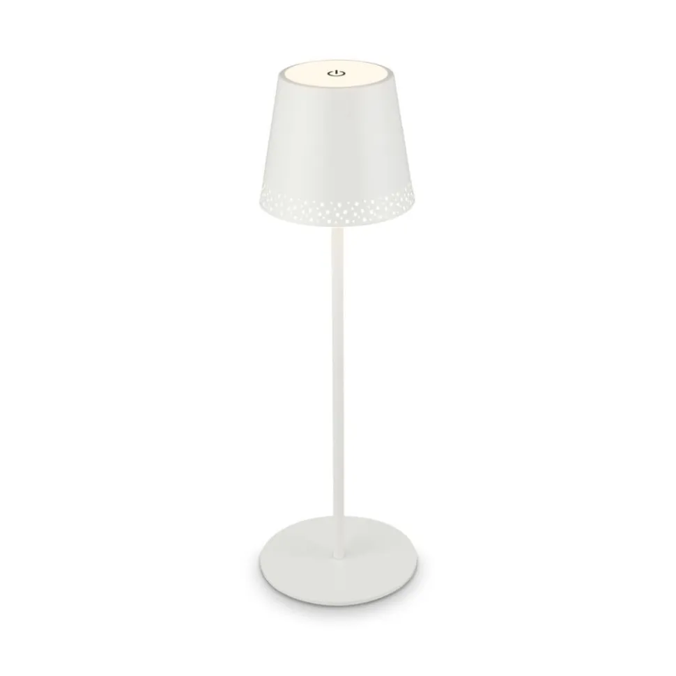 Kiki LED-bordlampe, hvid, IP44, 3.000K
