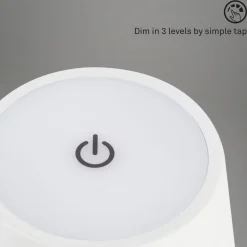 Kiki LED-bordlampe, hvid, IP44, 3.000K