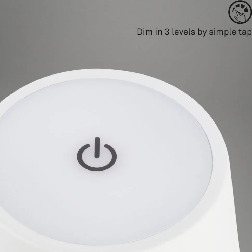 Kiki LED-bordlampe, hvid, IP44, 3.000K